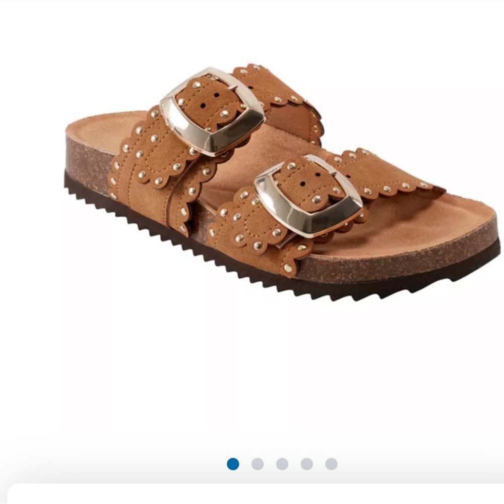 Indigo Rd. Brown Studded Slide Sandals